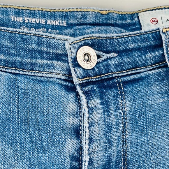 AG Adriano Goldschmied Stevie Distressed Slim Ankle Jean Light Wash Blown Out 30 - Picture 5 of 10